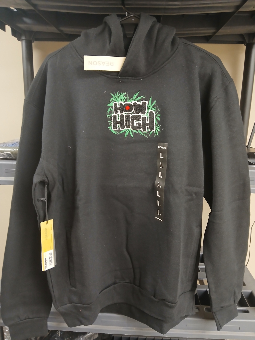 Reason Black Hoodie with Green "How High" Graphic
